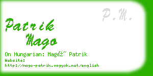 patrik mago business card